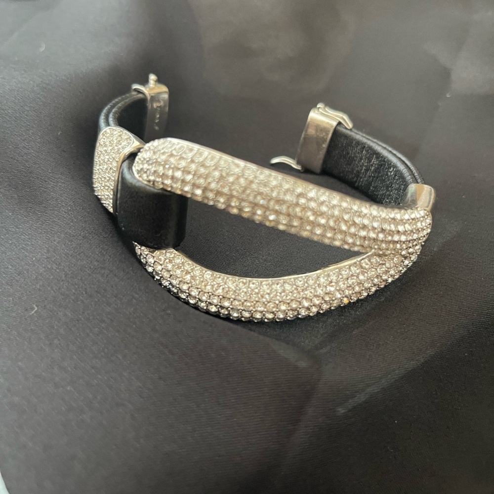 Elegant Silver and Black Bracelet